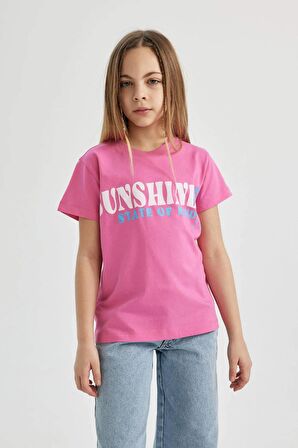 Kız Çocuk Regular Fit Kısa Kollu Tişört