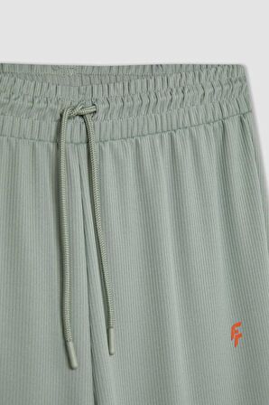 DeFactoFit Standart Fit Çift Cepli Paçası Lastikli Standart Boy Sporcu Eşofman Altı A4557AX24SPGN920