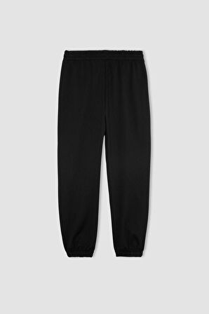 DeFactoFit Standart Fit Çift Cepli Paçası Lastikli Standart Boy Sporcu Eşofman Altı A4557AX24SPBK81