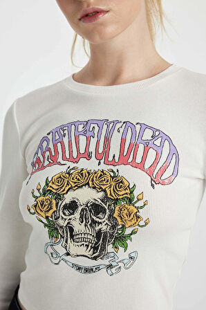 Coool Attack on Titan Fitted Bisiklet Yaka Fitilli Kaşkorse Uzun Kollu Tişört