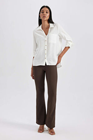 DeFacto Yüksek Bel İspanyol Paça Tayt B2892AX23AUBN335