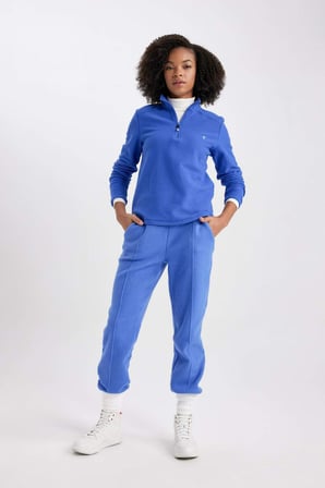DeFactoFit Sporcu Jogger Eşofman Altı Standart Fit Çift Cepli A4504AX23WNBE412