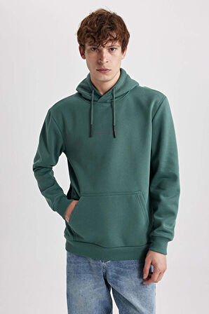 DeFacto Regular Fit Kapüşonlu Baskılı Sweatshirt A4783AX23AUGN755