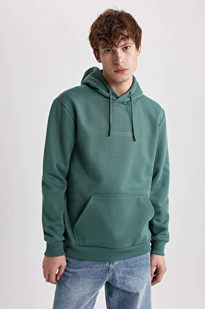 DeFacto Regular Fit Kapüşonlu Baskılı Sweatshirt A4783AX23AUGN755