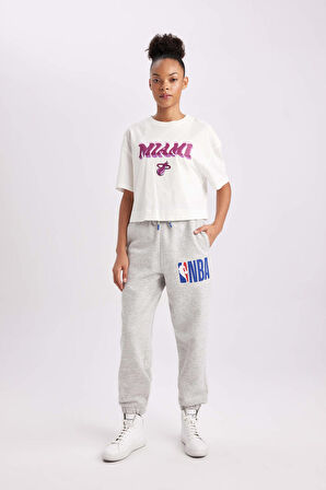 DeFactoFit NBA Miami Heat Bisiklet Yaka Kısa Kollu Tişört B3948AX24SPER105