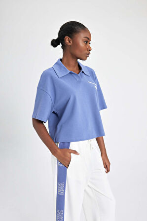 DeFactoFit NBA Wordmark Regular Fit Polo Yaka Pike Kısa Kollu Tişört B3953AX24SPIN229