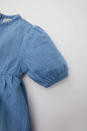 DeFacto Kız Bebek Kısa Kollu Jean Elbise B8215A524SMNM28