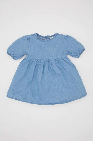 DeFacto Kız Bebek Kısa Kollu Jean Elbise B8215A524SMNM28