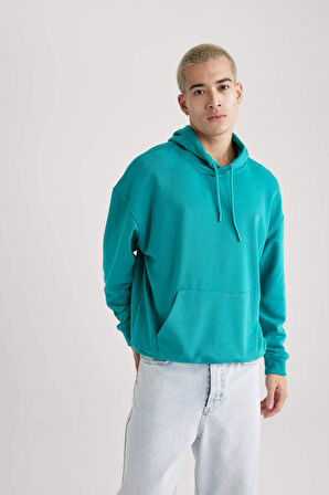 Oversize Geniş Kalıp Kapüşonlu Sweatshirt