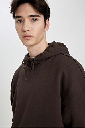 Oversize Geniş Kalıp Kapüşonlu Sweatshirt
