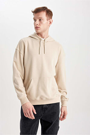 Oversize Geniş Kalıp Kapüşonlu Sweatshirt
