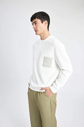 DeFacto Regular Fit Bisiklet Yaka Sweatshirt B9196AX24SPWT32