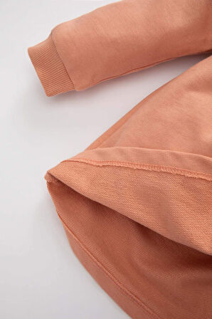 Kız Bebek Uzun Kollu Basic Düz Elbise