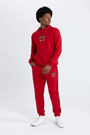 DeFactoFit NBA Chicago Bulls Standart Fit Kalın Jogger Eşofman Altı B3891AX24SPBR244