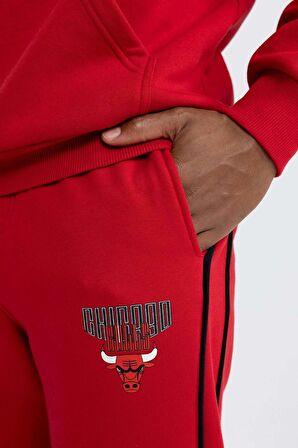 DeFactoFit NBA Chicago Bulls Standart Fit Kalın Jogger Eşofman Altı B3891AX24SPBR244