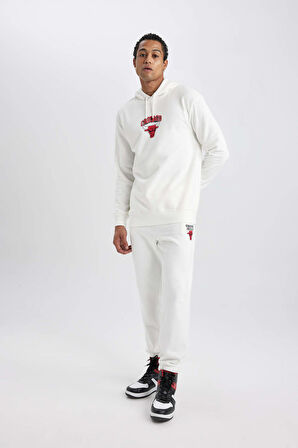 DeFactoFit NBA Chicago Bulls Standart Fit Kalın Jogger Eşofman Altı B3892AX24SPER105