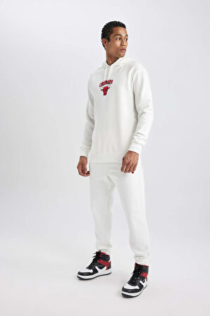 DeFactoFit NBA Chicago Bulls Standart Fit Kalın Jogger Eşofman Altı B3892AX24SPER105