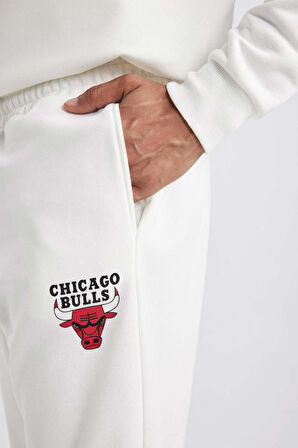 DeFactoFit NBA Chicago Bulls Standart Fit Kalın Jogger Eşofman Altı B3892AX24SPER105