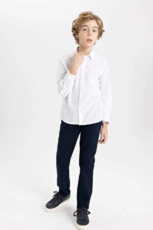 DeFacto Erkek Çocuk Lacivert Düz Paça Gabardin Basic Pantolon X4224A624SMNV146