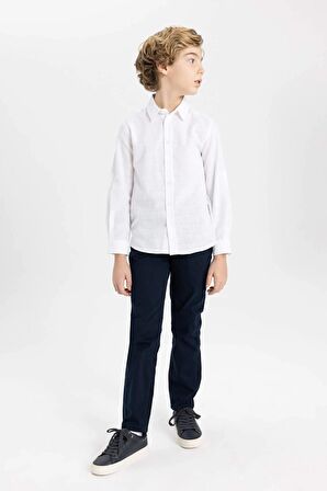 DeFacto Erkek Çocuk Lacivert Düz Paça Gabardin Basic Pantolon X4224A624SMNV146