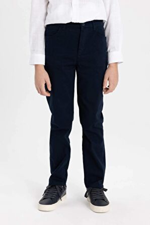 DeFacto Erkek Çocuk Lacivert Düz Paça Gabardin Basic Pantolon X4224A624SMNV146