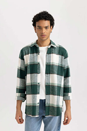 Regular Fit Kareli Oduncu Uzun Kollu Gömlek