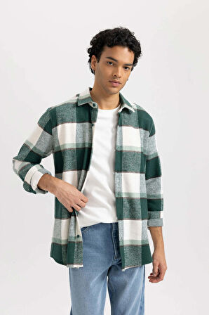 Regular Fit Kareli Oduncu Uzun Kollu Gömlek