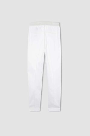 DeFacto Sigaret Saten Kumaş Pantolon Normal Bel Basic Düz Beli Lastikli Düz Paça J8743AZ24SMWT34