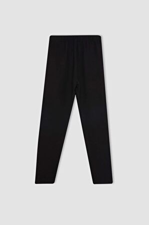 DeFacto Jogger Pantolon Keten Görünümlü Cepli Yüksek Bel Düz Paça R0433AZ24SMBK81