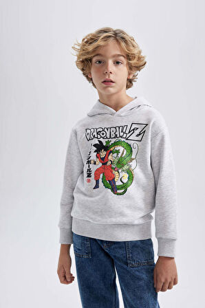 DeFacto Erkek Çocuk Dragon Ball Kapüşonlu Sweatshirt B9860A823CWGR400