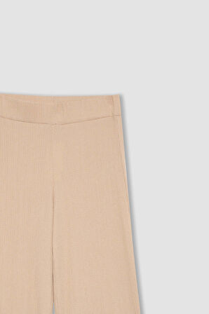 DeFacto Bürümcük Pantolon Wide Leg Geniş Bol Paça Esnek Belli C0200AX24SPBG775