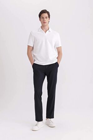 DeFacto Yazlık Kumaş Pantolon Tailored Regular Fit Normal Kesim Basic Düz Cepli Düz Paça A7273AX24SPNV263