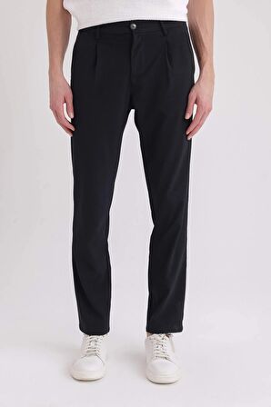 DeFacto Yazlık Kumaş Pantolon Tailored Regular Fit Normal Kesim Basic Düz Cepli Düz Paça A7273AX24SPNV263
