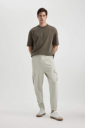Oversize Fit Bisiklet Yaka Kısa Kollu Tişört