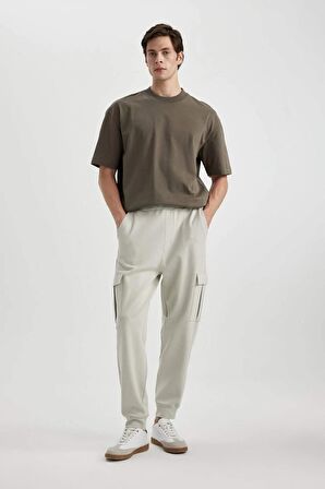 DeFacto Oversize Fit Kargo Cepli Esnek Paça Pike Eşofman Altı C4043AX24SPGR437
