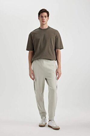 DeFacto Oversize Fit Kargo Cepli Esnek Paça Pike Eşofman Altı C4043AX24SPGR437