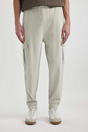DeFacto Oversize Fit Kargo Cepli Esnek Paça Pike Eşofman Altı C4043AX24SPGR437