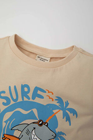 Erkek Bebek Bisiklet Yaka Baskılı Atlet