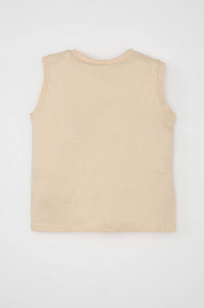 Erkek Bebek Bisiklet Yaka Baskılı Atlet