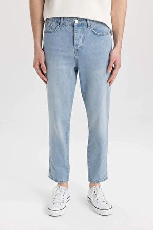 Slim Crop Fit Dar Kalıp Normal Bel Dar Paça Jean Pantolon