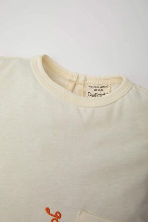 DeFacto Kız Bebek Nakışlı Kısa Kollu Penye Şortlu Pijama Takımı C3480A524HSER98