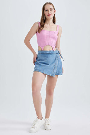 DeFacto Coool Fitted Korse Görünümlü Fitilli Kaşkorse Atlet A8762AX23SMPN179