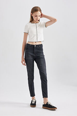 Rebeca Skinny Fit Normal Bel Dar Paça Uzun Boy Jean Pantolon