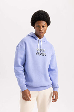 DeFactoFit NBA Boston Celtics Oversize Fit Kapüşonlu Kalın Sweatshirt A7218AX23AUPR470