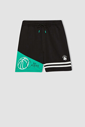 DeFactoFit NBA Boston Celtics Standart Fit Cepli Şort B3916AX24SPBK81