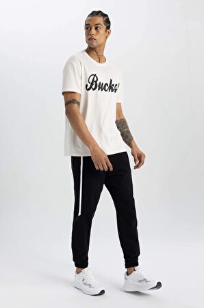 DeFactoFit NBA Milwaukee Bucks Standart Fit Jogger Eşofman Altı B3913AX24SPBK81