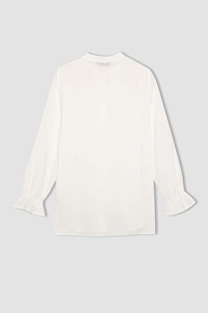 DeFacto Regular Fit Basic Düz Uzun Kollu Gömlek B1558AX24SPER85