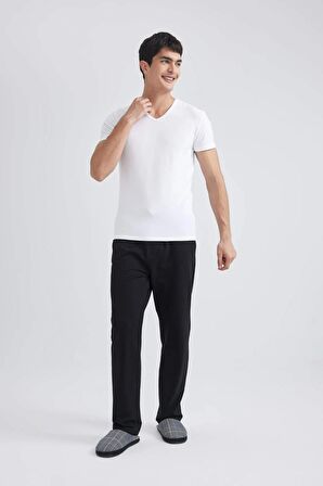 DeFacto Slim Fit V Yaka Kısa Kollu Üst L4884AZ24SMWT34