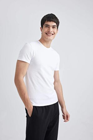 DeFacto Slim Fit Bisiklet Yaka Üst L4885AZ24SMWT34