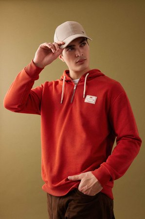 DeFacto Oversize Geniş Kalıp Kapüşonlu Sırt Baskılı Sweatshirt B4803AX24SPOG165